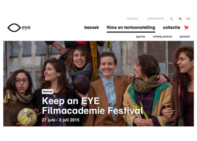 Festivalsfeer op de website van EYE